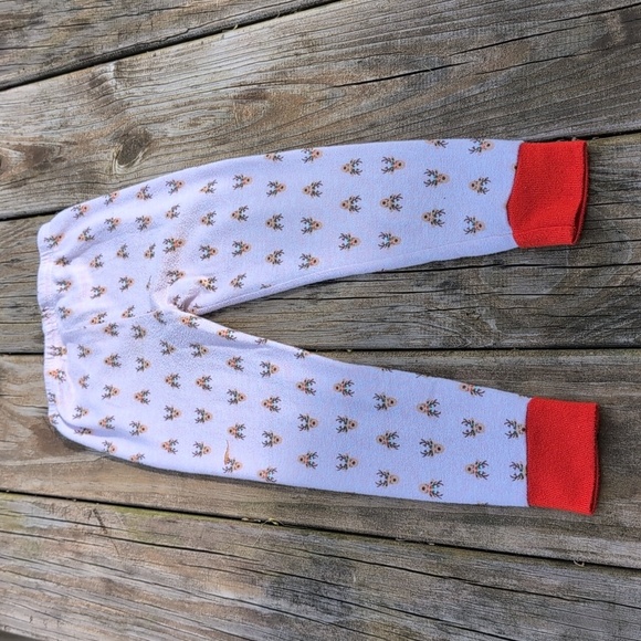 PJ Essentials 3T Girls Pink Reindeer Christmas Long Sleeve Pajama Set - Picture 7 of 8